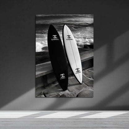 Flex Designs Metal Poster Chanel Beach Surfboards 5 x 7" Home Goods - Designer  Metal Poster