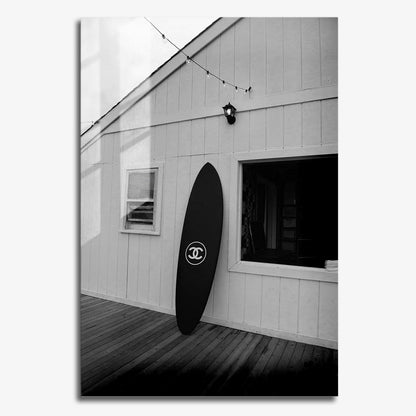 Flex Designs Metal Poster Chanel Surfer Black 11 x 17" Home Goods - Designer  Metal Poster