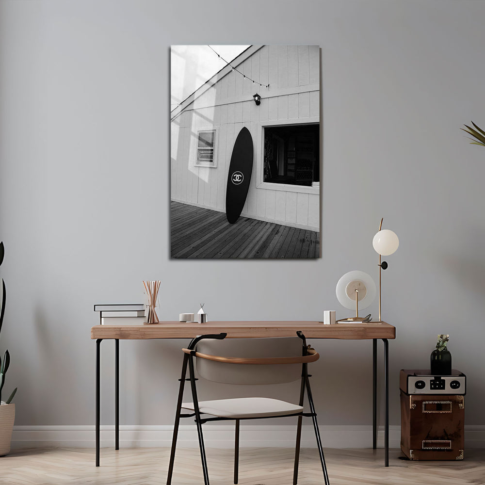 Flex Designs Metal Poster Chanel Surfer Black 5 x 7" Home Goods - Designer  Metal Poster