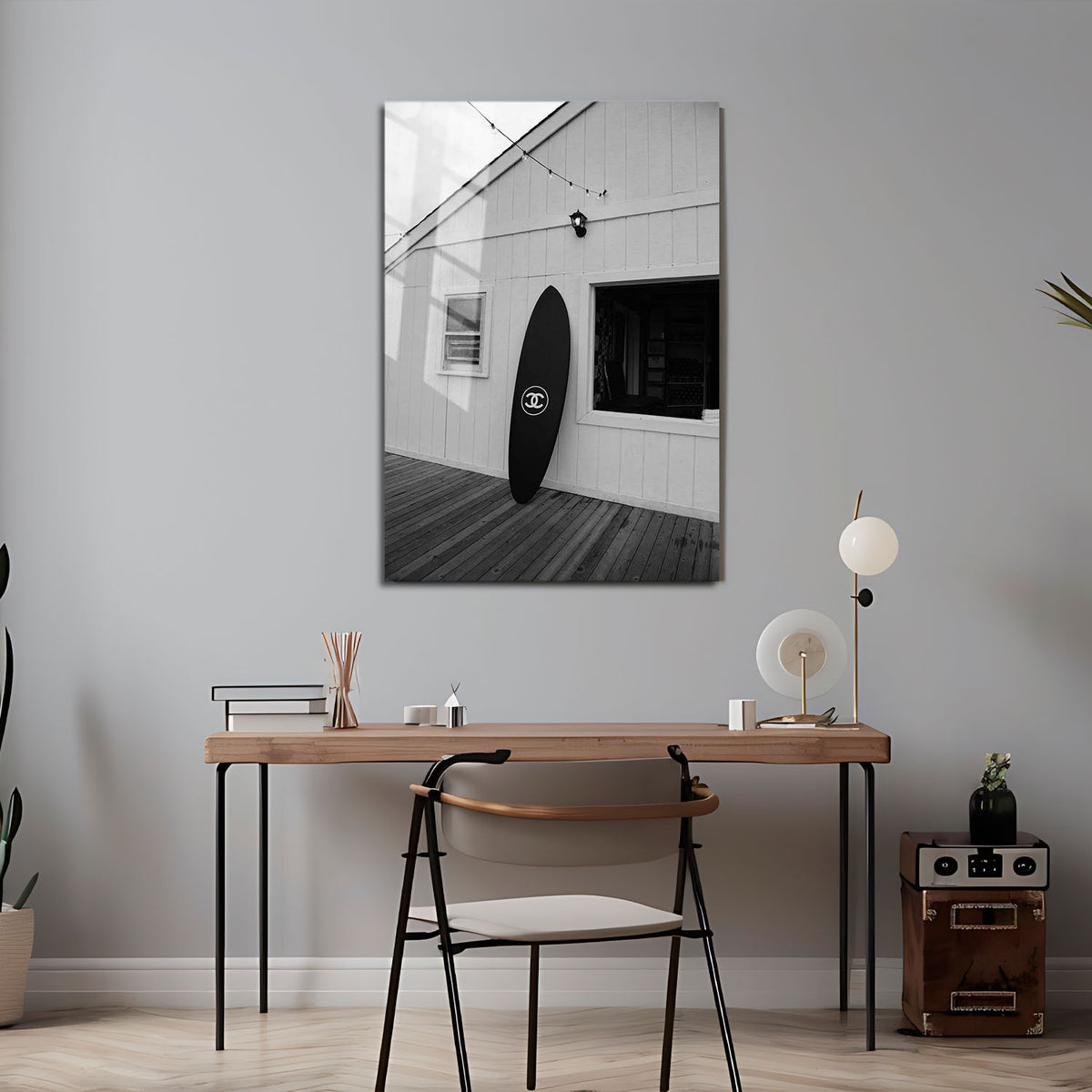 Flex Designs Metal Poster Chanel Surfer Black 5 x 7" Home Goods - Designer  Metal Poster