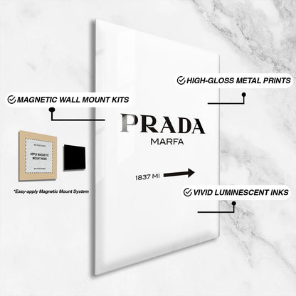 Flex Designs Metal Poster Prada Marfa Wall 16 x 24" Home Goods - Designer  Metal Poster