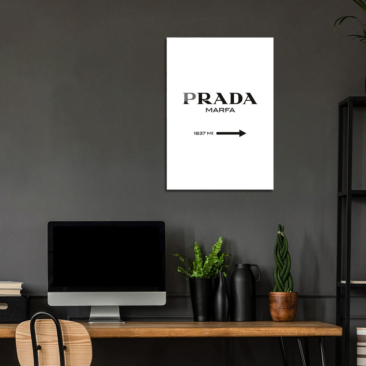 Flex Designs Metal Poster Prada Marfa Wall 24 x 36" Home Goods - Designer  Metal Poster