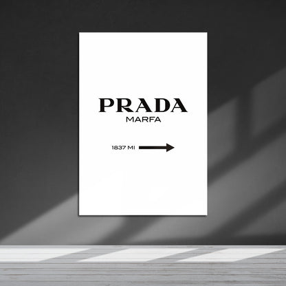Flex Designs Metal Poster Prada Marfa Wall 5 x 7" Home Goods - Designer  Metal Poster