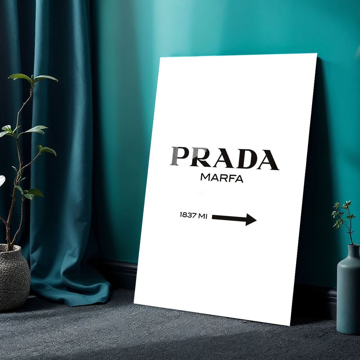 Flex Designs Metal Poster Prada Marfa Wall 24 x 36" Home Goods - Designer  Metal Poster