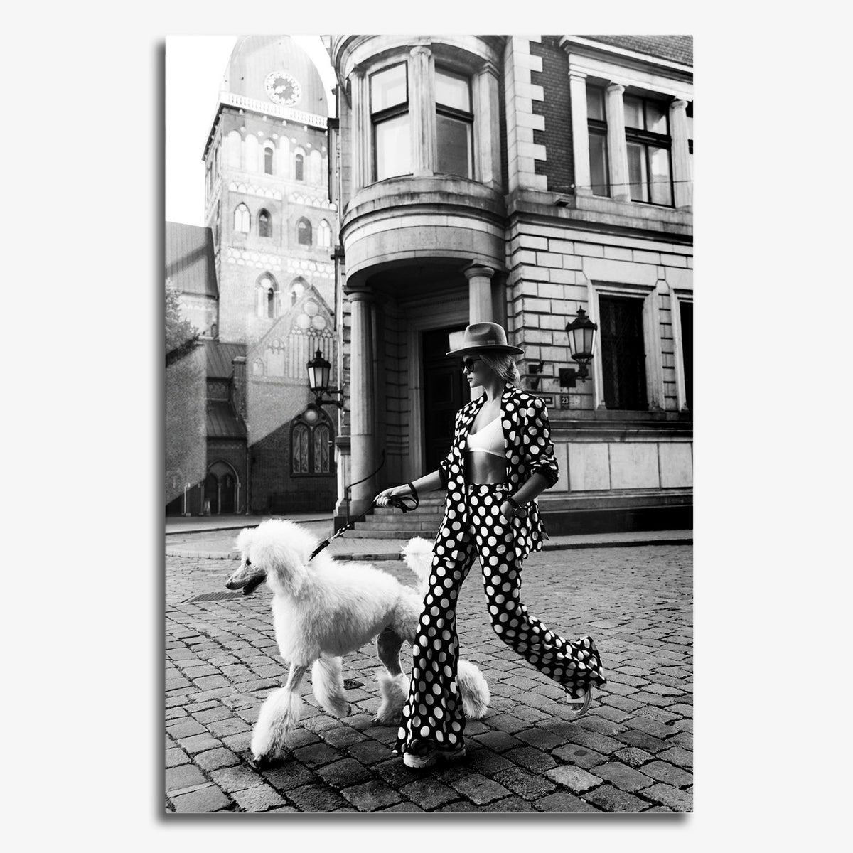 Flex Designs Metal Poster Le Noir Polka Dots 24 x 36" Home Goods - Designer  Metal Poster