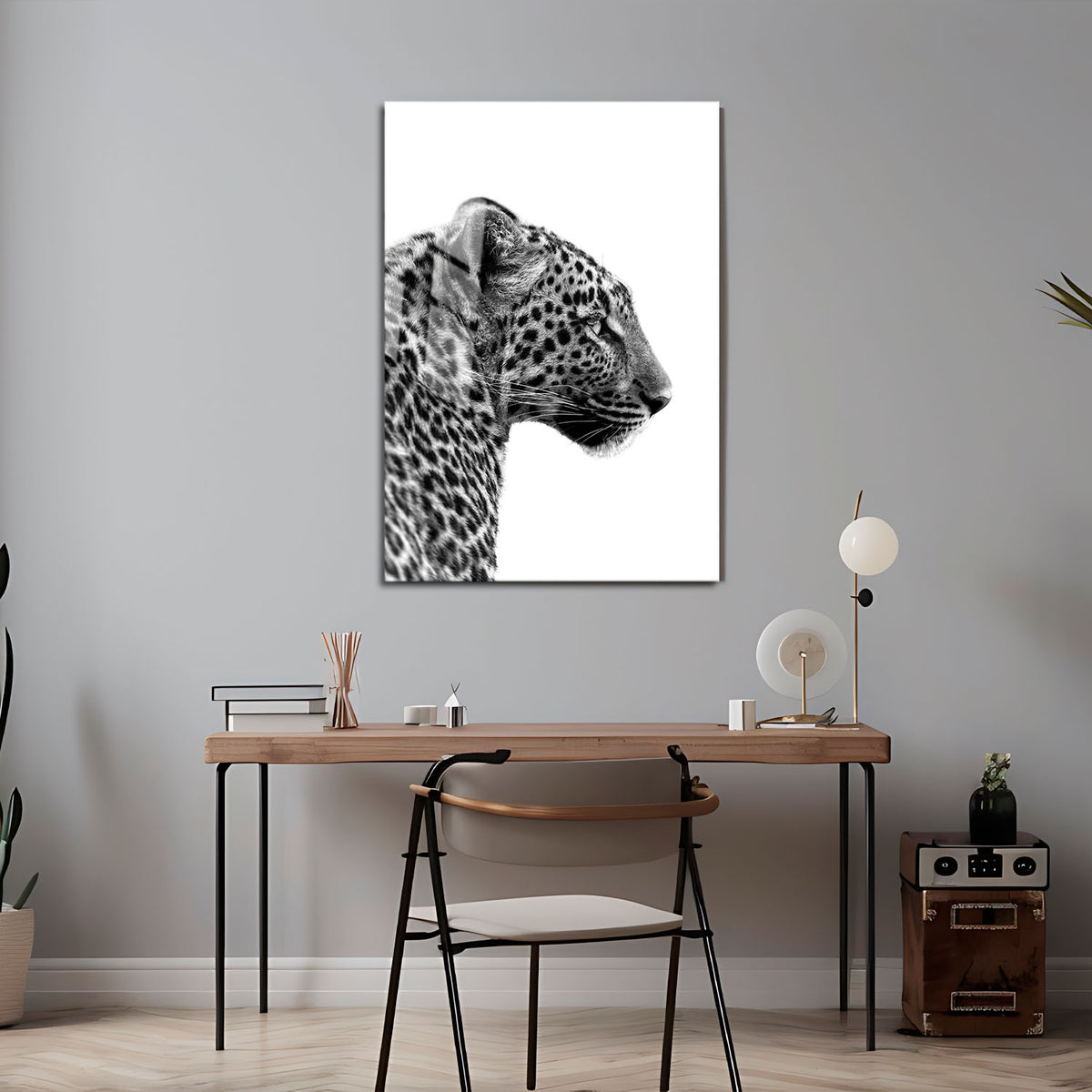 Flex Designs Metal Poster Noir Leopard 16 x 24" Home Goods - Designer  Metal Poster