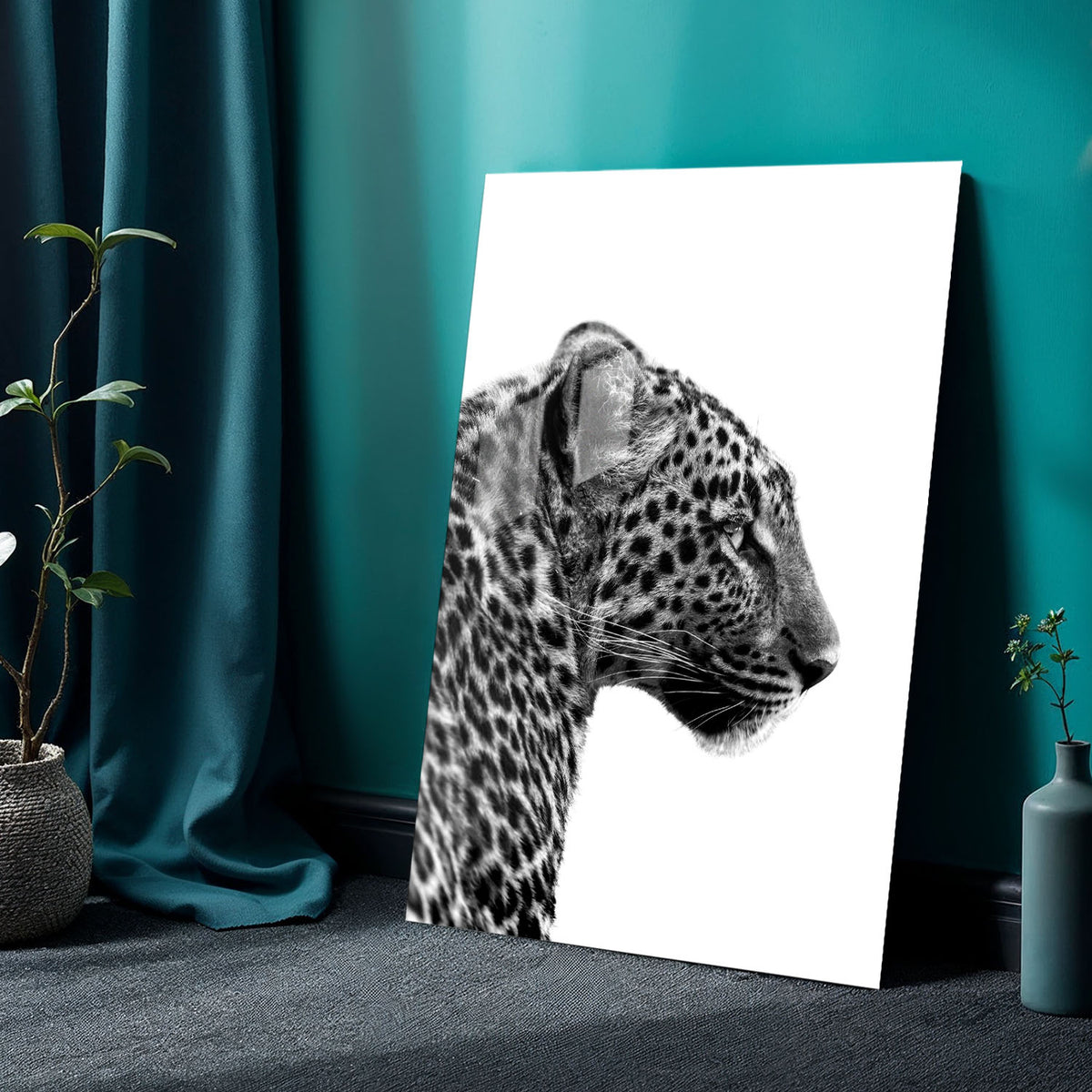 Flex Designs Metal Poster Noir Leopard 5 x 7" Home Goods - Designer  Metal Poster