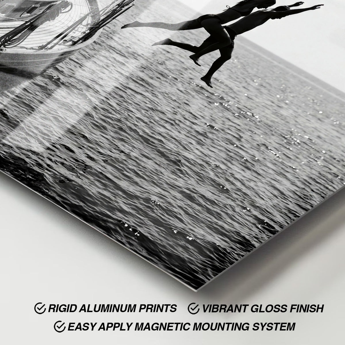Flex Designs Metal Poster Noir Ocean Bliss 11 x 17" Home Goods - Designer  Metal Poster