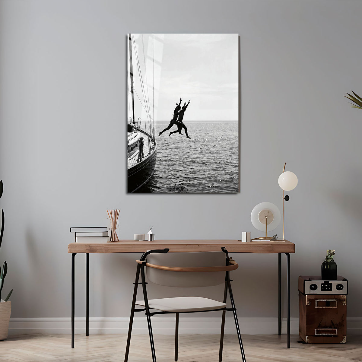Flex Designs Metal Poster Noir Ocean Bliss 16 x 24" Home Goods - Designer  Metal Poster