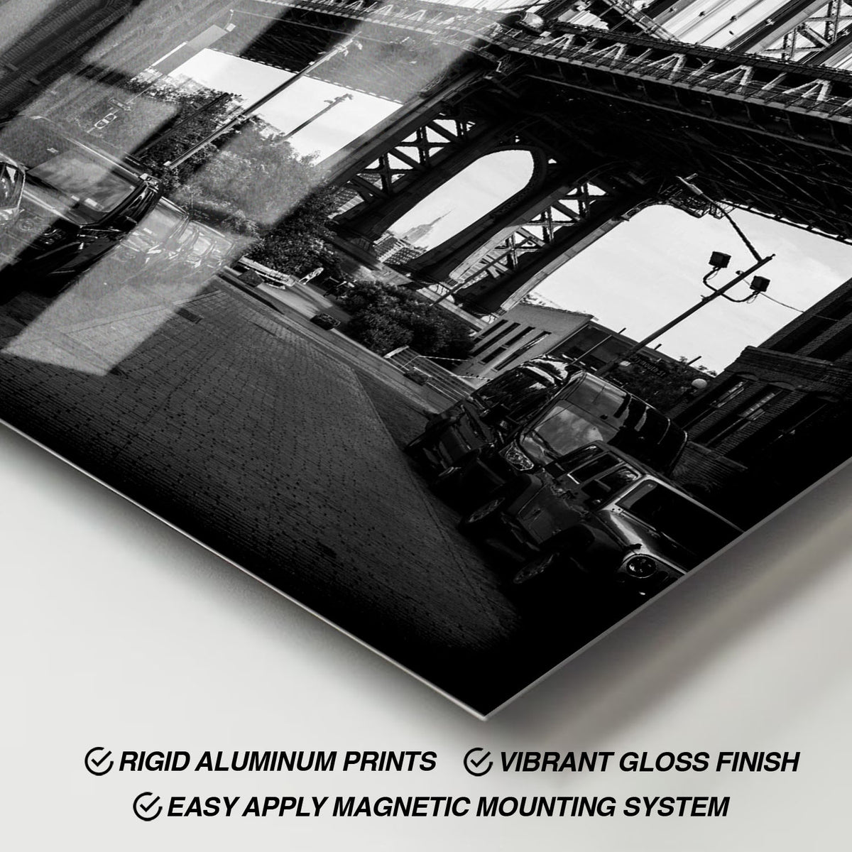 Flex Designs Metal Poster NYC Manhattan Bridge 11 x 17" Home Goods - Designer  Metal Poster