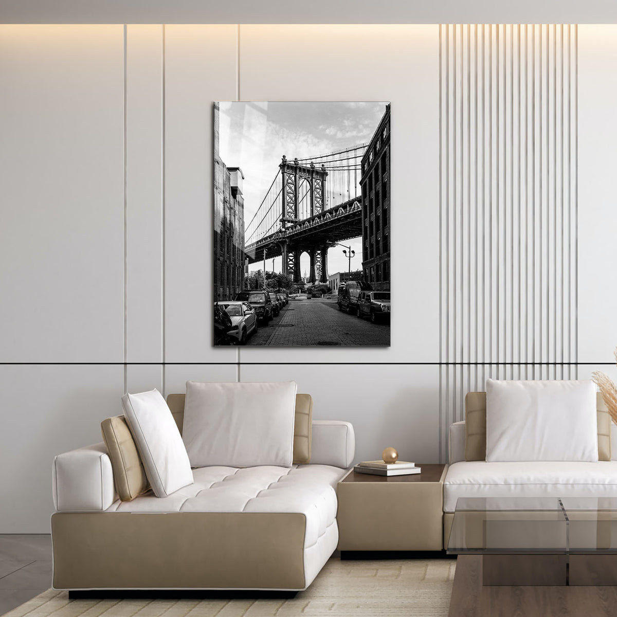 Flex Designs Metal Poster NYC Manhattan Bridge 11 x 17" Home Goods - Designer  Metal Poster