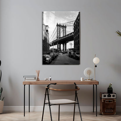 Flex Designs Metal Poster NYC Manhattan Bridge 16 x 24" Home Goods - Designer  Metal Poster