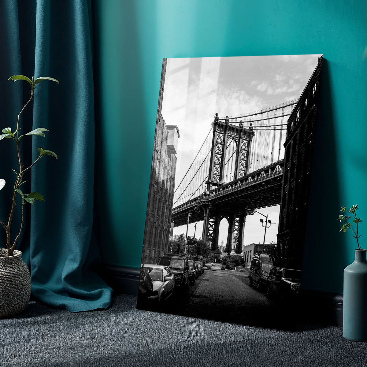 Flex Designs Metal Poster NYC Manhattan Bridge 5 x 7" Home Goods - Designer  Metal Poster