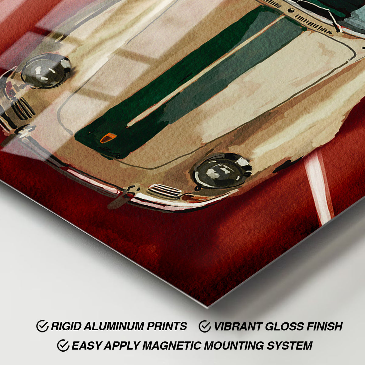 Flex Designs Metal Poster Vintage Porsche Tennis Club 11 x 17" Home Goods - Designer  Metal Poster
