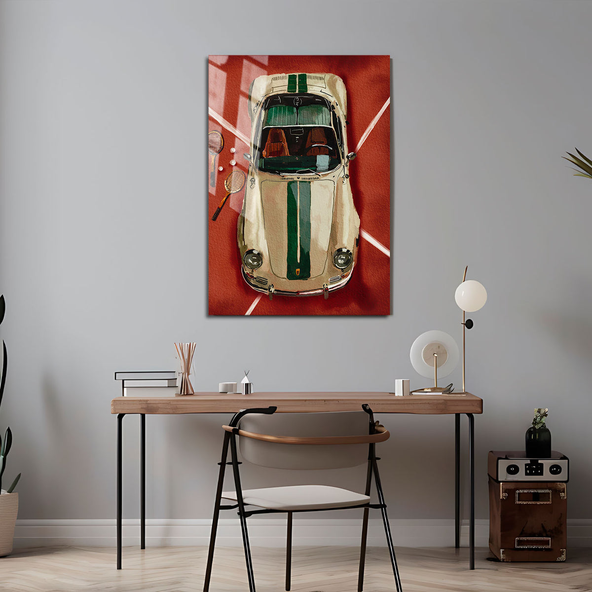 Flex Designs Metal Poster Vintage Porsche Tennis Club 16 x 24" Home Goods - Designer  Metal Poster