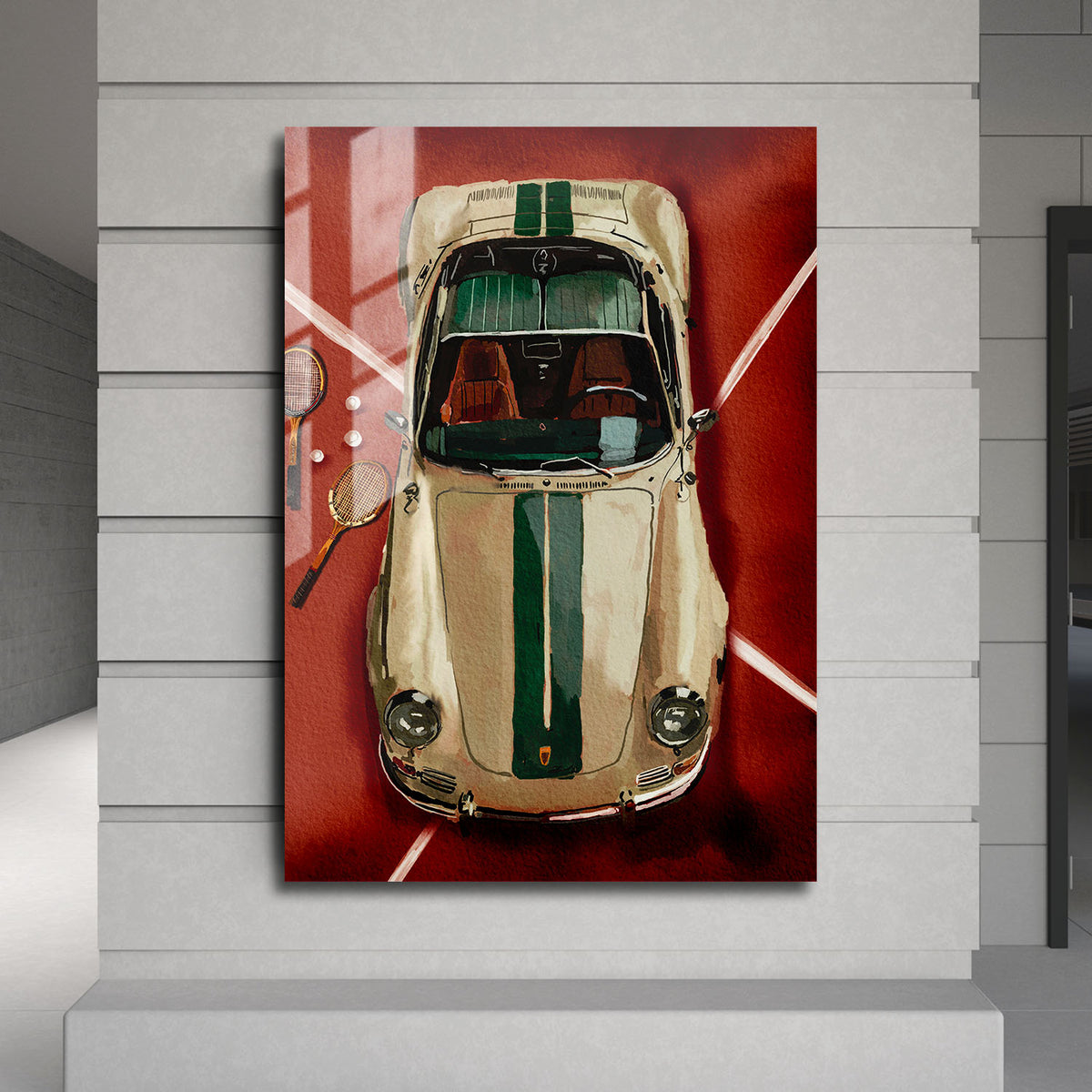 Flex Designs Metal Poster Vintage Porsche Tennis Club 5 x 7" Home Goods - Designer  Metal Poster