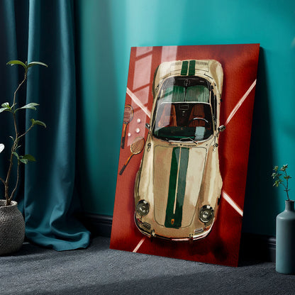 Flex Designs Metal Poster Vintage Porsche Tennis Club 5 x 7" Home Goods - Designer  Metal Poster