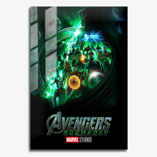 Flex Designs Metal Poster Avengers Doomsday - Team 11 x 17" Home Goods - Movie 2026 Movie Metal Poster