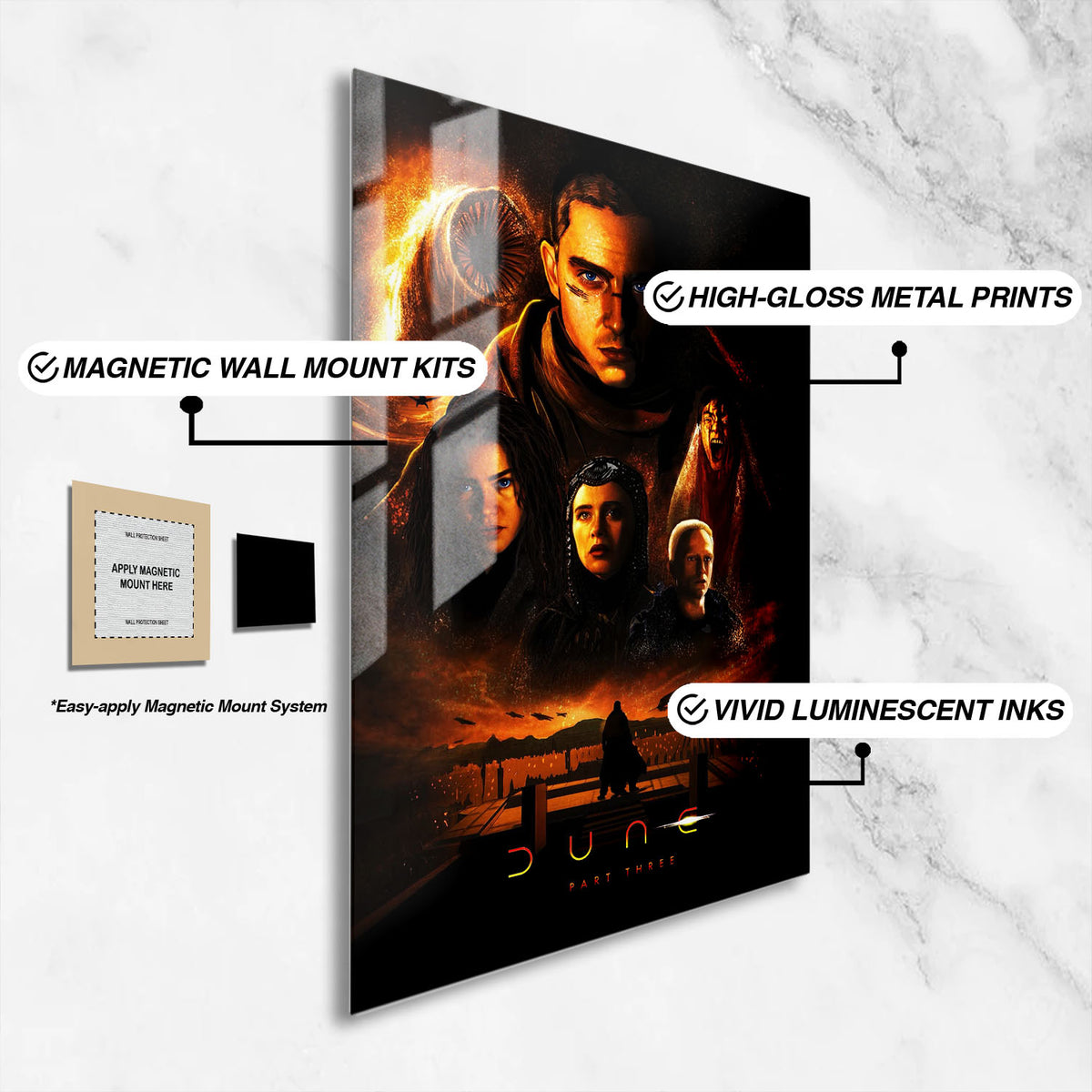 Flex Designs Metal Poster Dune Part Three Cinematic 16 x 24" Home Goods - Movie 2026 Movie Metal Poster