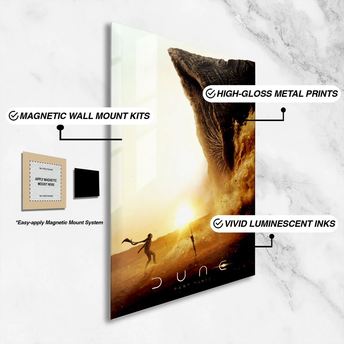 Flex Designs Metal Poster Dune Part Three - Chani Cinematic 16 x 24" Home Goods - Movie 2026 Movie Metal Poster