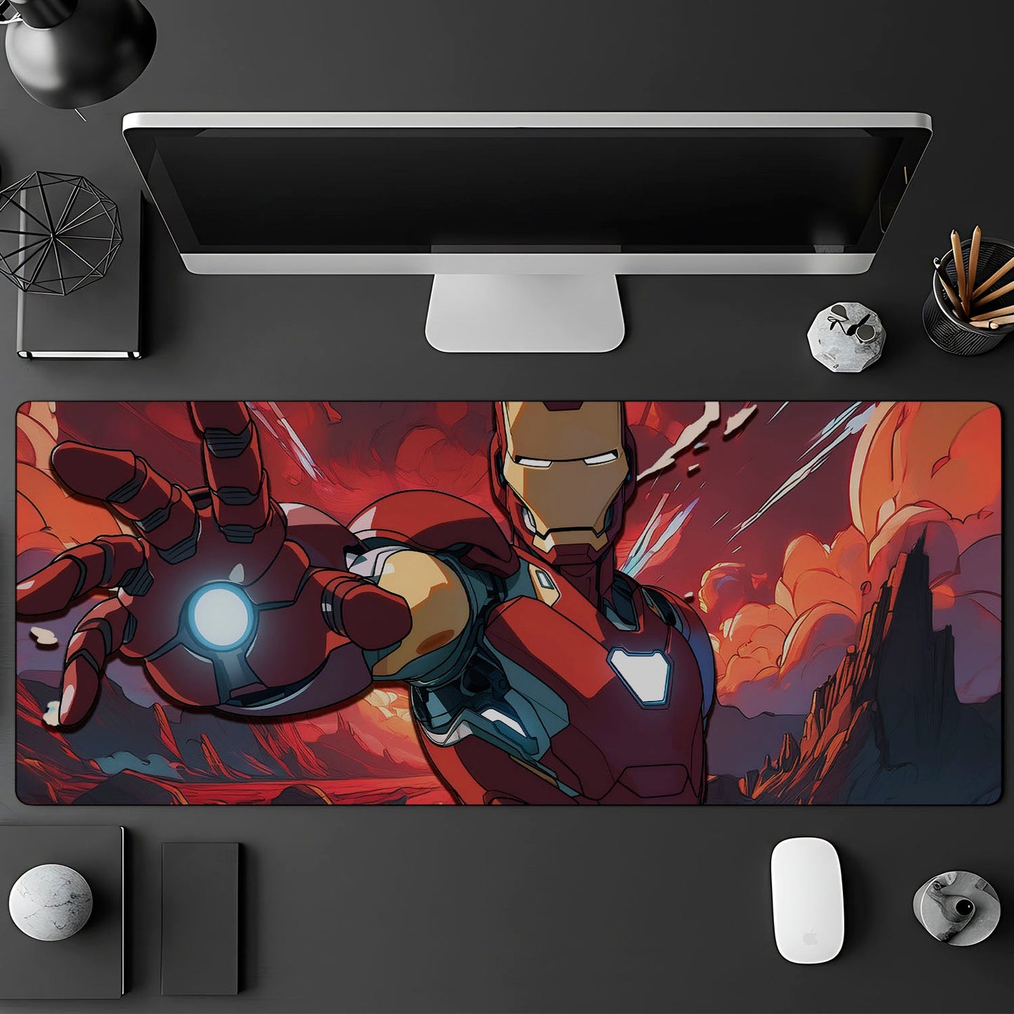 Flex Designs Mouse Pad Iron Man Gaming Mouse Pad Accessories - Superhero Marvel, Avengers Large Gaming Mouse Pad