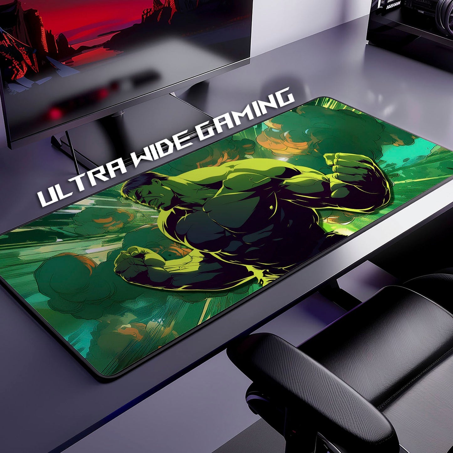 Flex Designs Mouse Pad Hulk Green Gaming Mouse Pad Accessories - Superhero Marvel, Avengers Large Gaming Mouse Pad