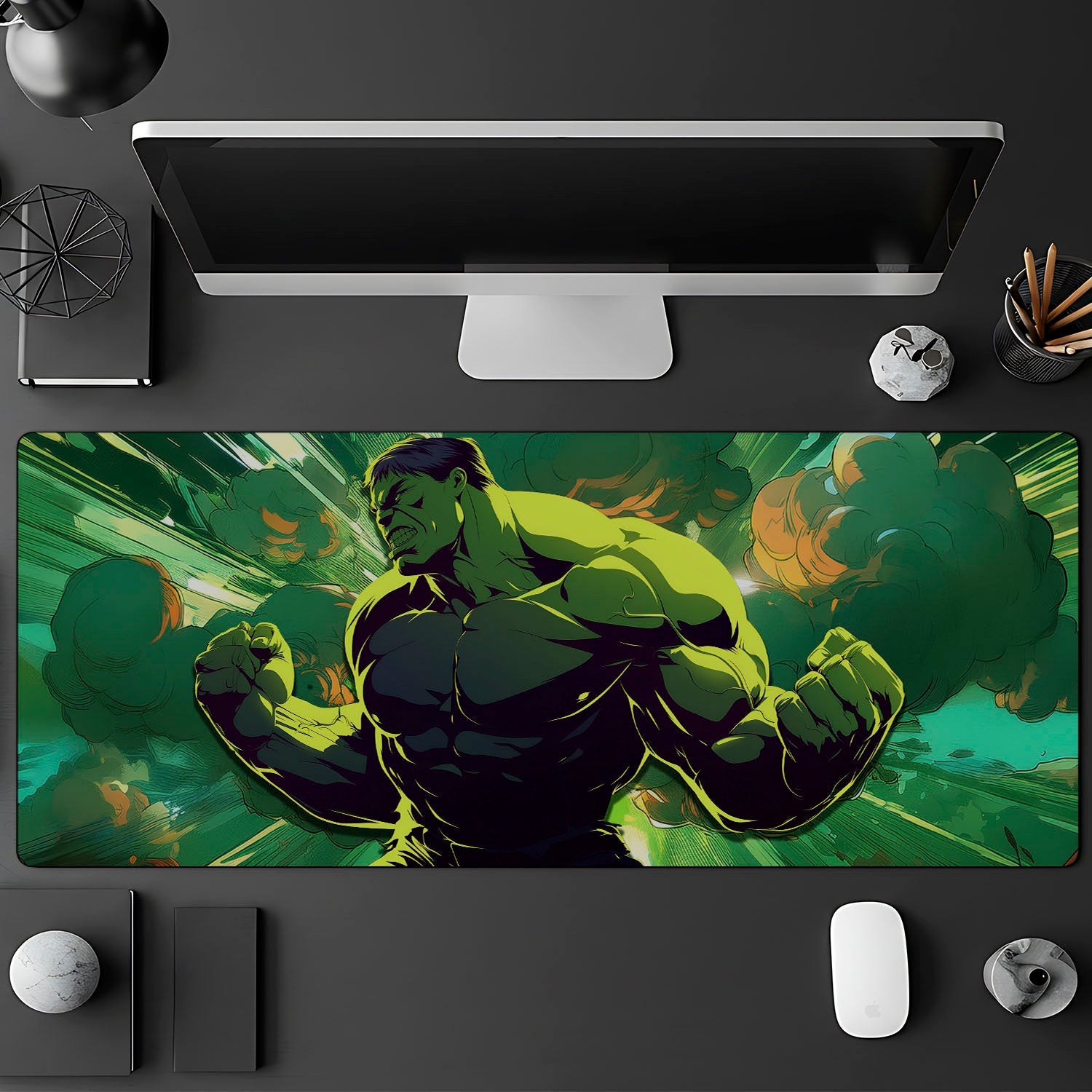 Flex Designs Mouse Pad Hulk Green Gaming Mouse Pad Accessories - Superhero Marvel, Avengers Large Gaming Mouse Pad