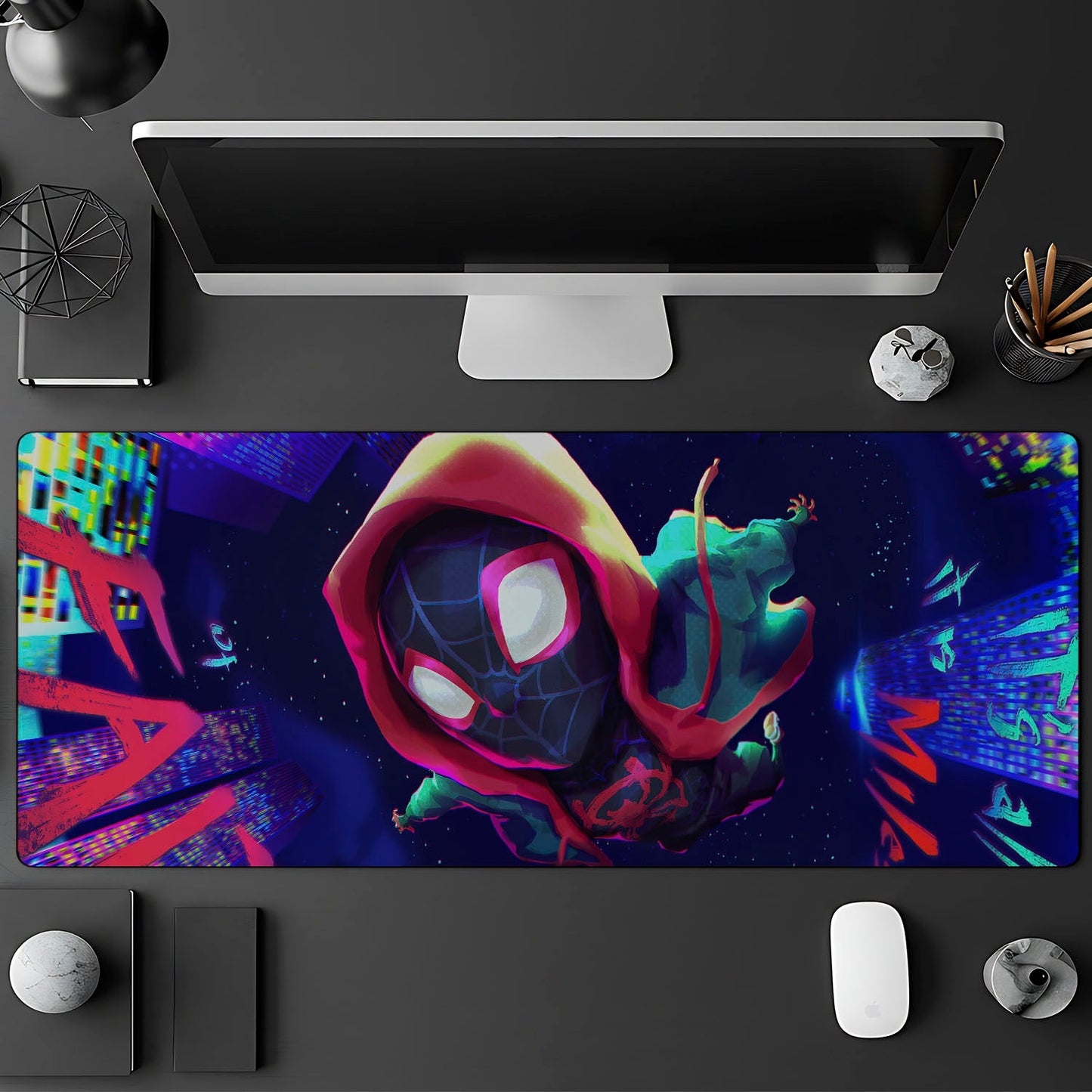 Flex Designs Mouse Pad Spiderman Into the Spiderverse Gaming Mouse Pad Accessories - Superhero Marvel, Avengers Large Gaming Mouse Pad