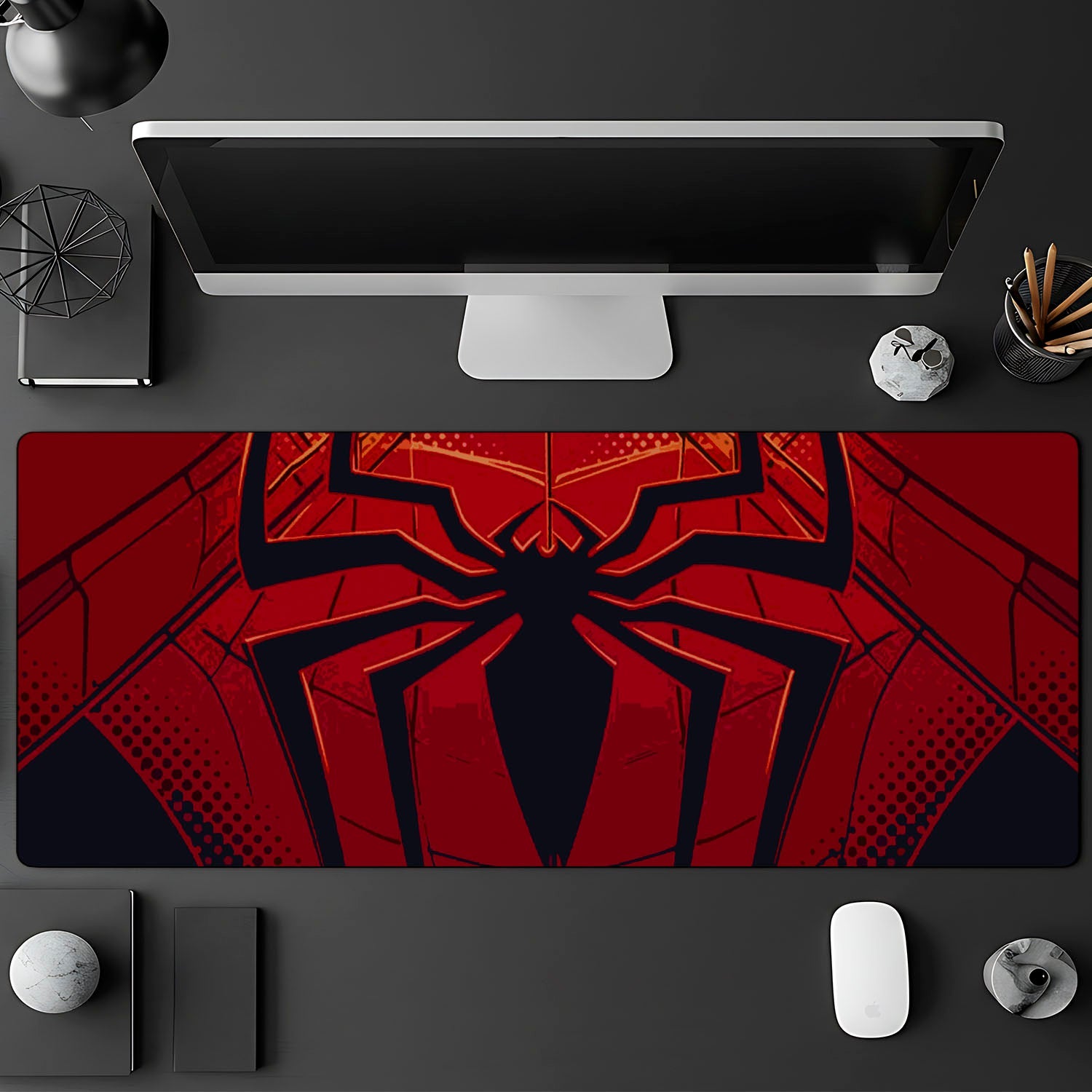 Flex Designs Mouse Pad Red Spiderman Symbol Gaming Mouse Pad Accessories - Superhero Marvel, Avengers Large Gaming Mouse Pad