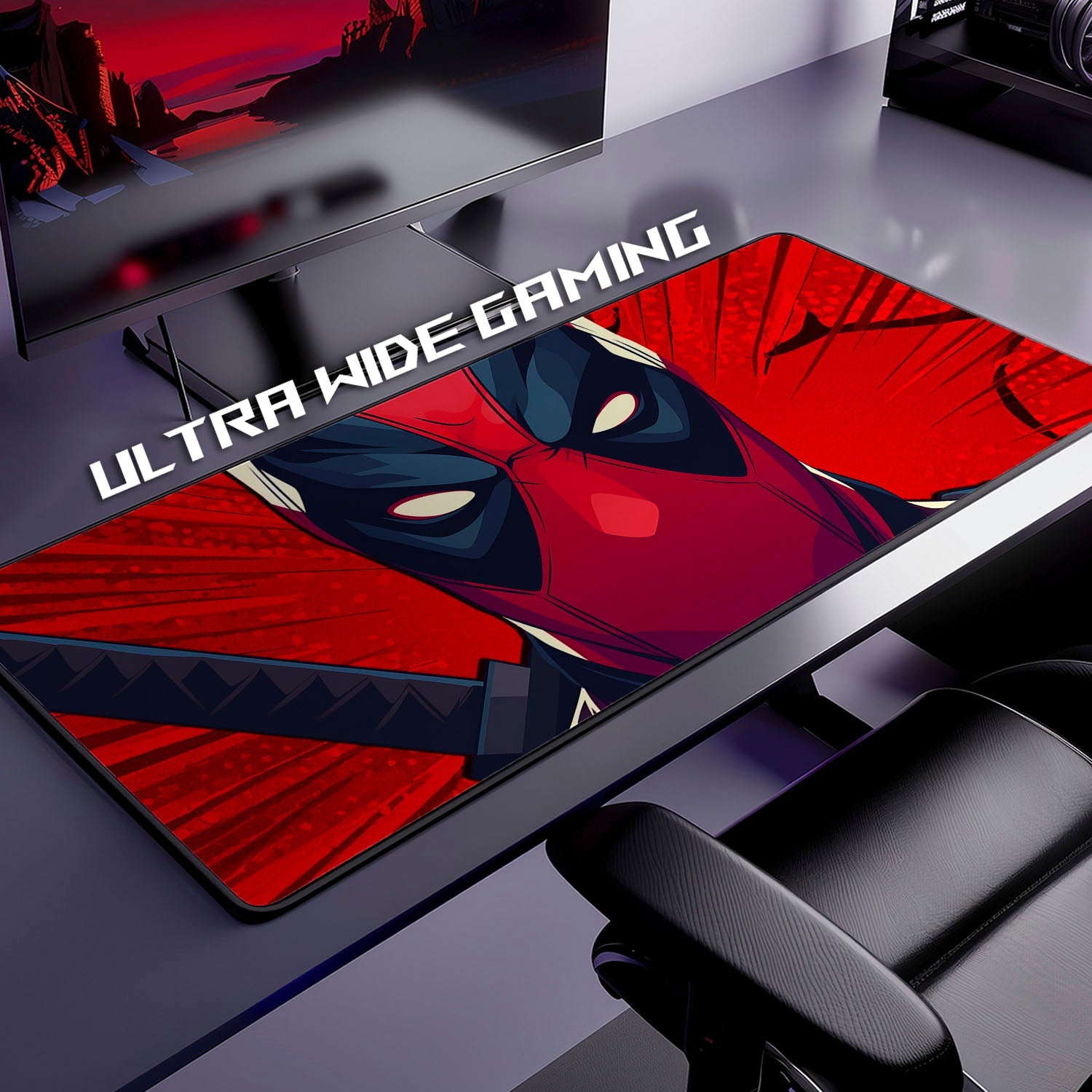 Flex Designs Mouse Pad Deadpool Face Gaming Mouse Pad Accessories - Superhero Marvel, Avengers Large Gaming Mouse Pad