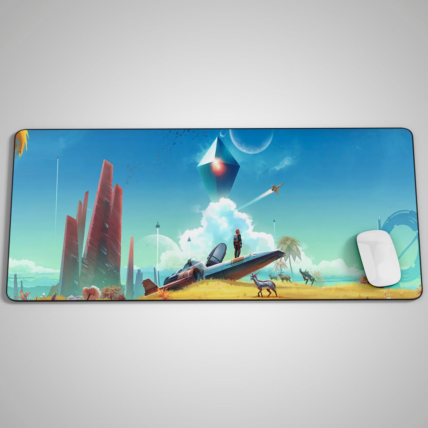 Flex Designs Mouse Pad No Mans Sky Gaming Mouse Pad Accessories - Gaming  Large Gaming Mouse Pad