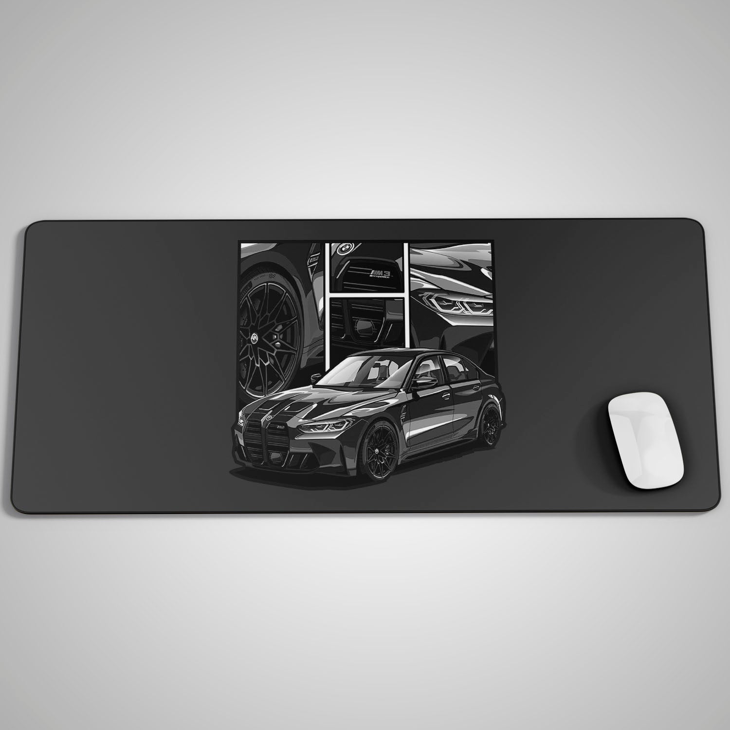 Flex Designs Mouse Pad Black BMW M3 Gaming Mouse Pad Accessories - Cars Supercar, Hype Car Large Gaming Mouse Pad
