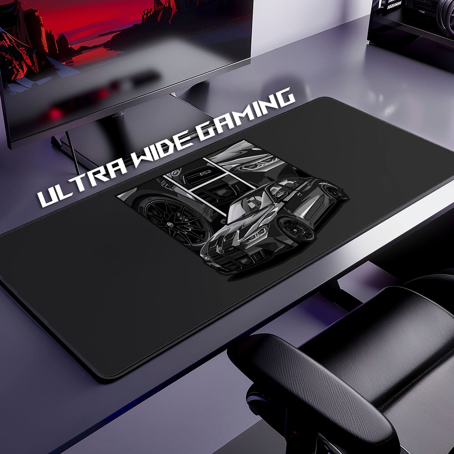 Flex Designs Mouse Pad Black BMW M3 Gaming Mouse Pad Accessories - Cars Supercar, Hype Car Large Gaming Mouse Pad