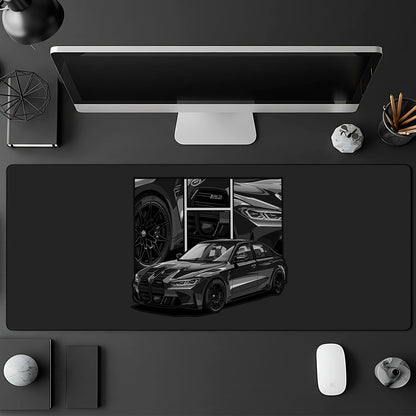 Flex Designs Mouse Pad Black BMW M3 Gaming Mouse Pad Accessories - Cars Supercar, Hype Car Large Gaming Mouse Pad