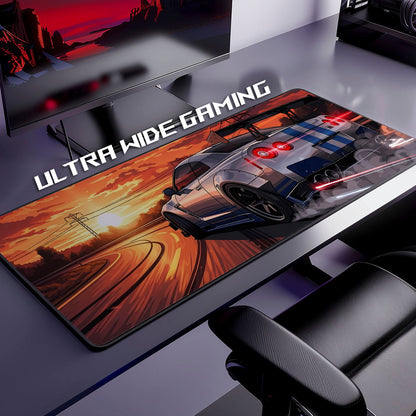 Flex Designs Mouse Pad Nissan GTR Sunset Gaming Mouse Pad Accessories - Cars Supercar, Hype Car Large Gaming Mouse Pad