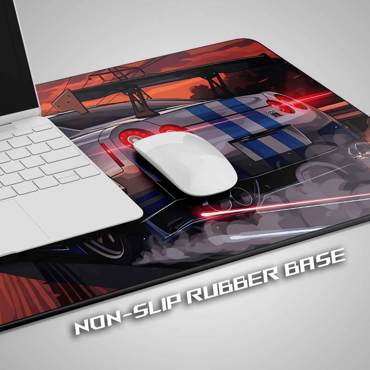 Flex Designs Mouse Pad Nissan GTR Sunset Gaming Mouse Pad Accessories - Cars Supercar, Hype Car Large Gaming Mouse Pad
