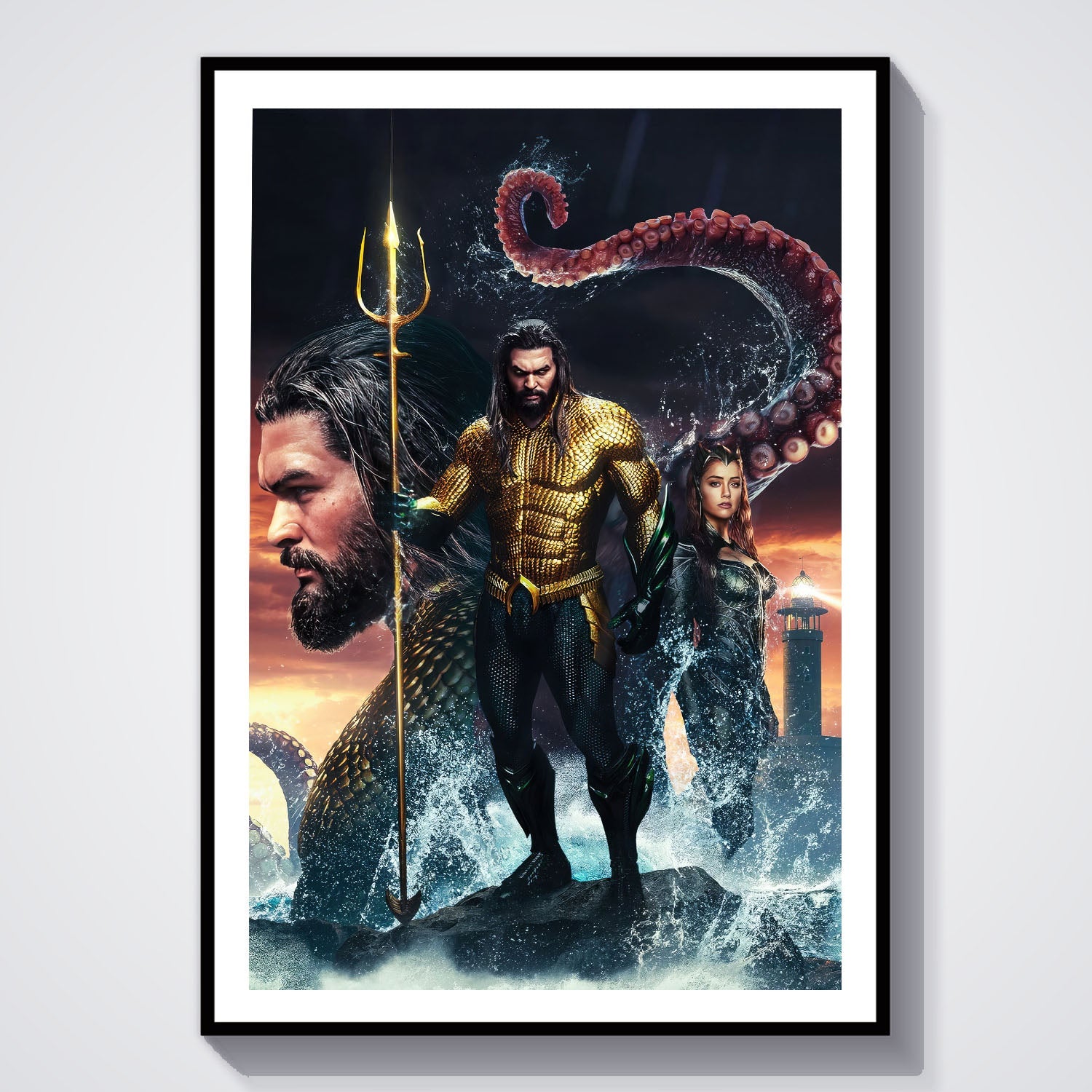 Flex Designs Poster Aquaman and the Lost Kingdom Textless 8 x 10" Home Goods - Movie 2023 Movie Poster