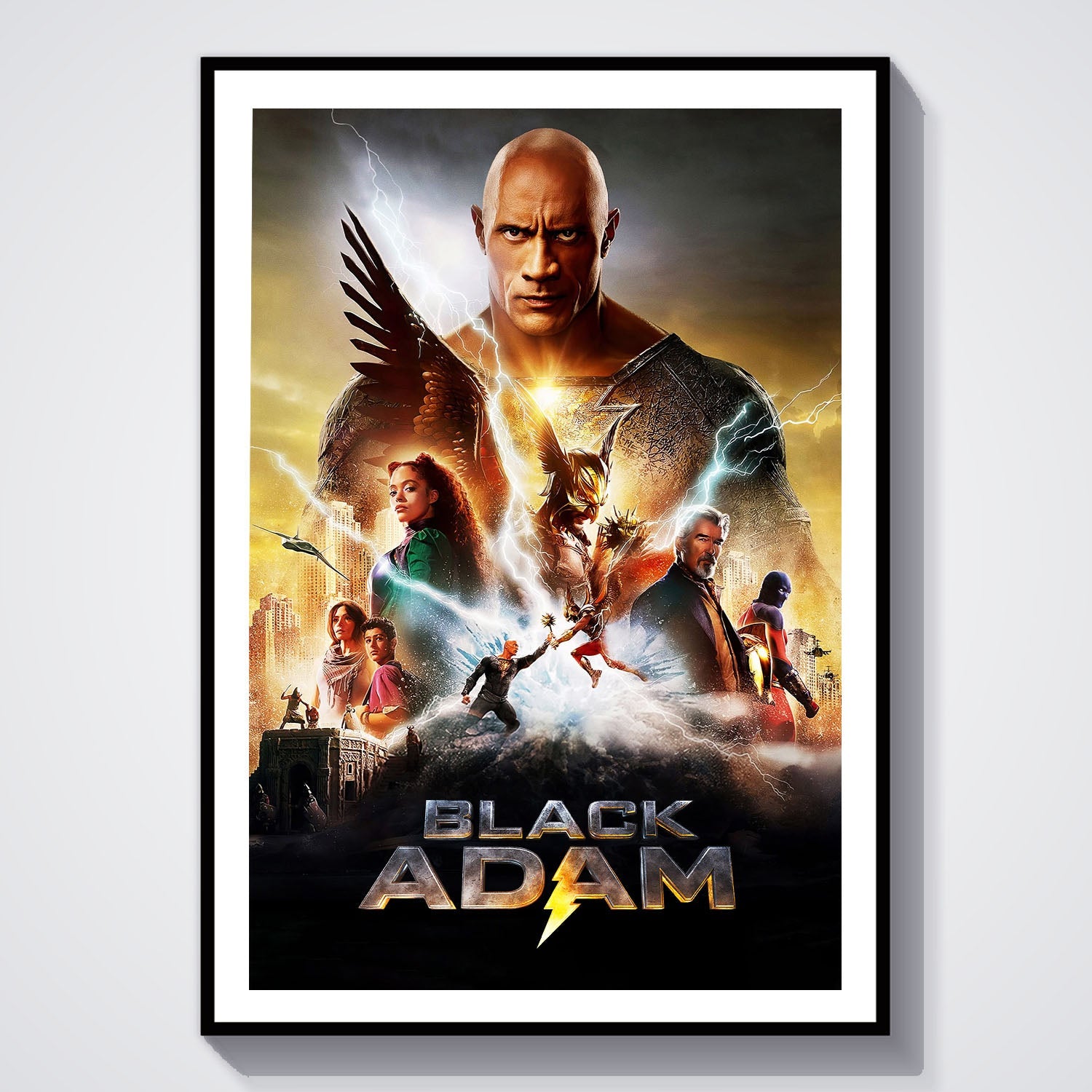 Flex Designs Poster Black Adam 8 x 10" Home Goods - Movie 2022 Movie Poster