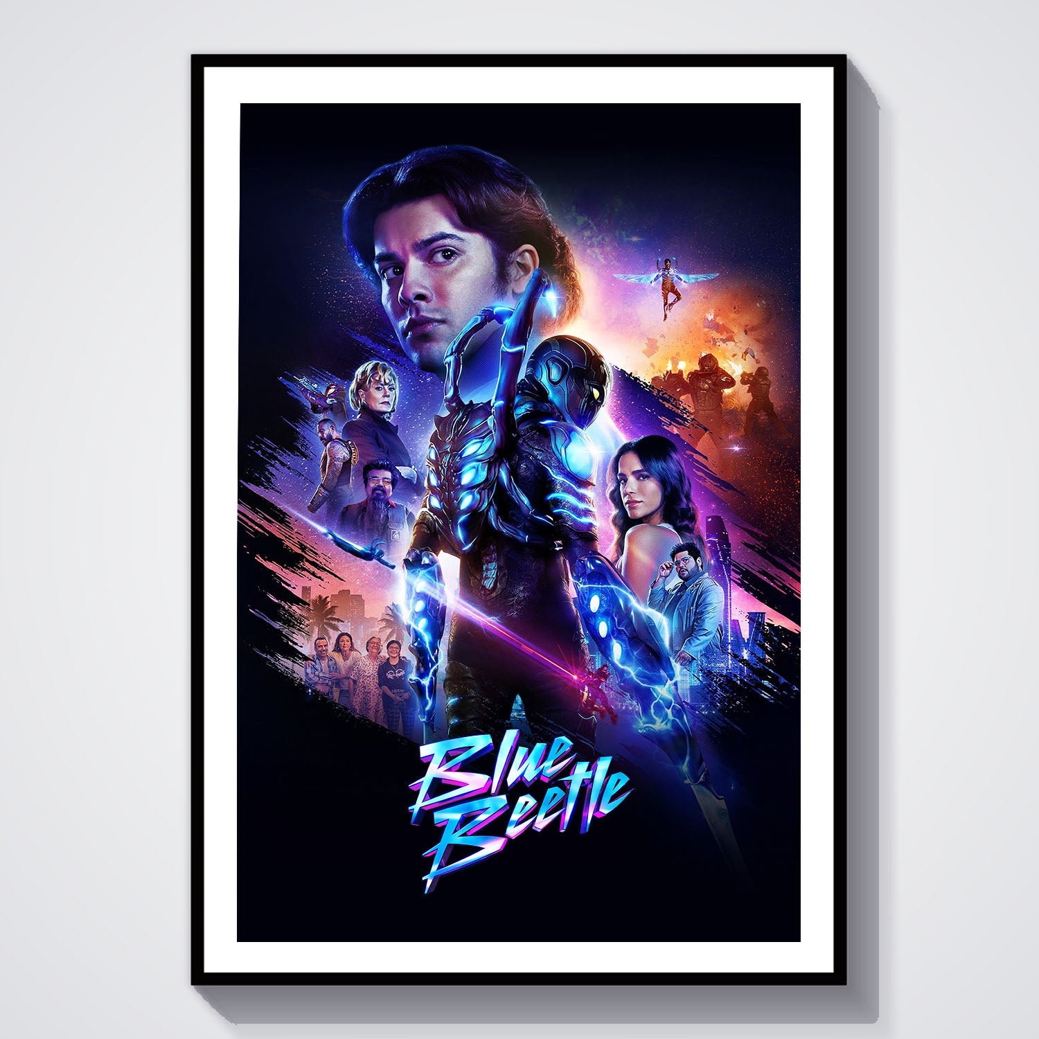 Flex Designs Poster Blue Beetle 8 x 10" Home Goods - Movie 2023 Movie Poster