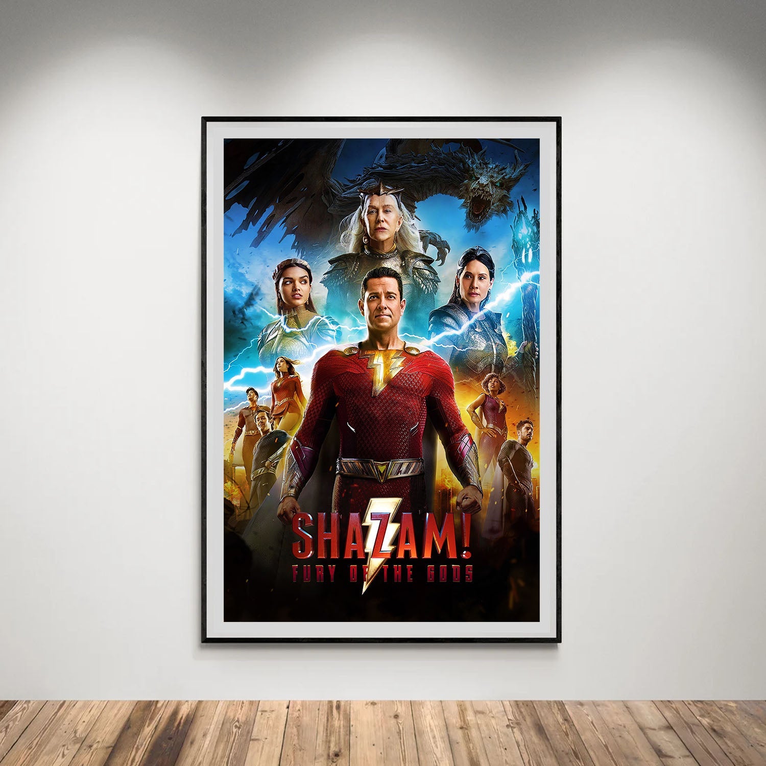 Flex Designs Poster Shazam Fury of the Gods 5 x 7" Home Goods - Movie 2023 Movie Poster