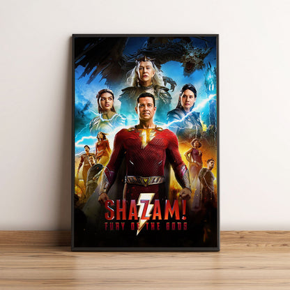 Flex Designs Poster Shazam Fury of the Gods 5 x 7" Home Goods - Movie 2023 Movie Poster
