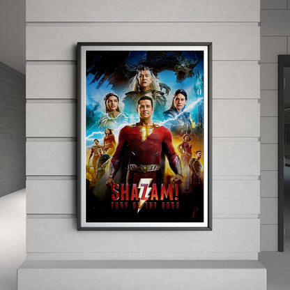 Flex Designs Poster Shazam Fury of the Gods 8 x 10" Home Goods - Movie 2023 Movie Poster