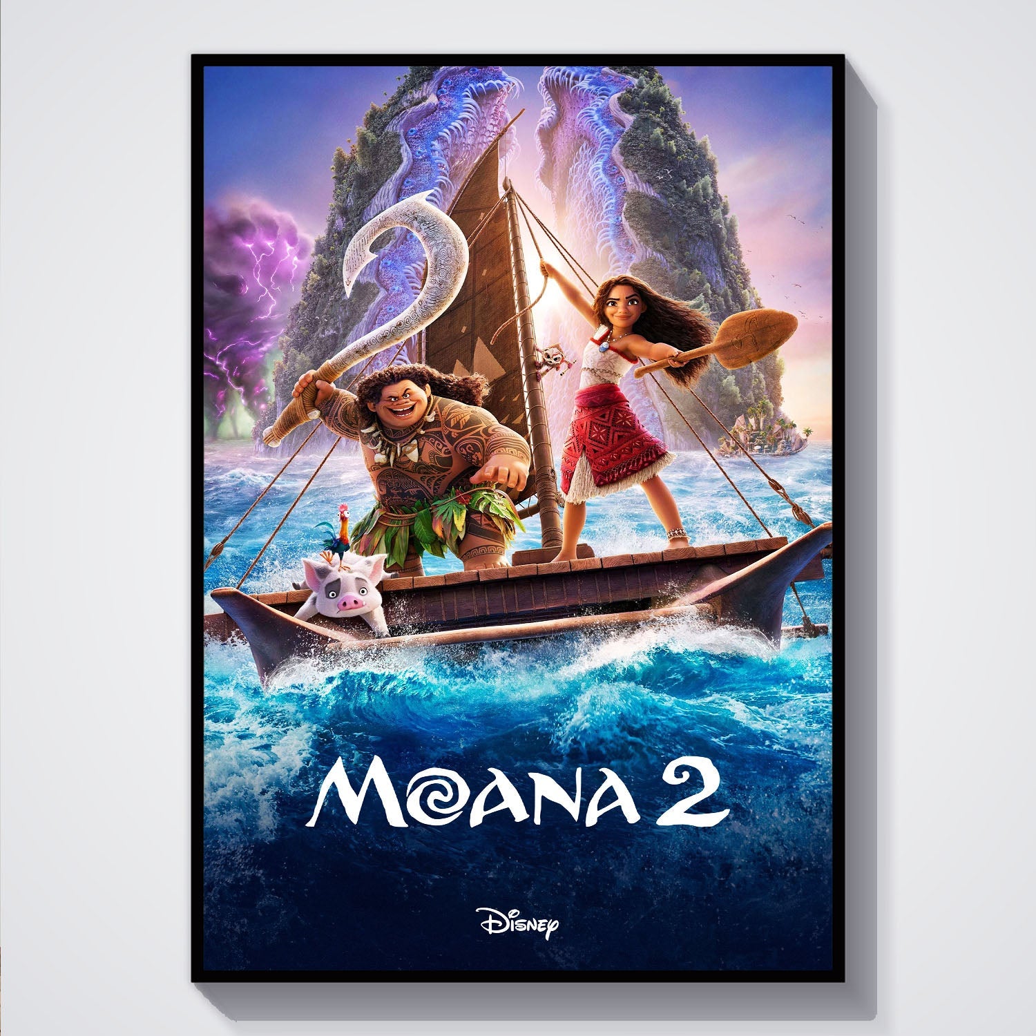 Flex Designs Poster Moana 2 5 x 7" Home Goods - Movie 2024 Movie Poster