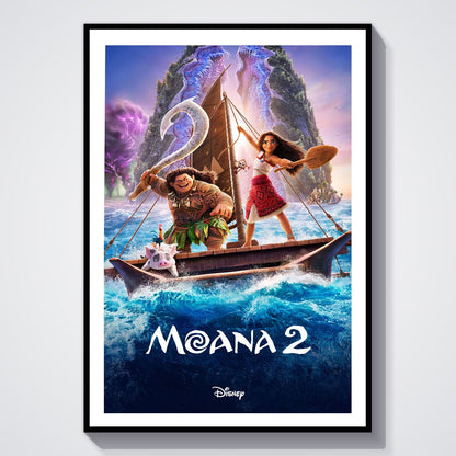 Flex Designs Poster Moana 2 8 x 10" Home Goods - Movie 2024 Movie Poster