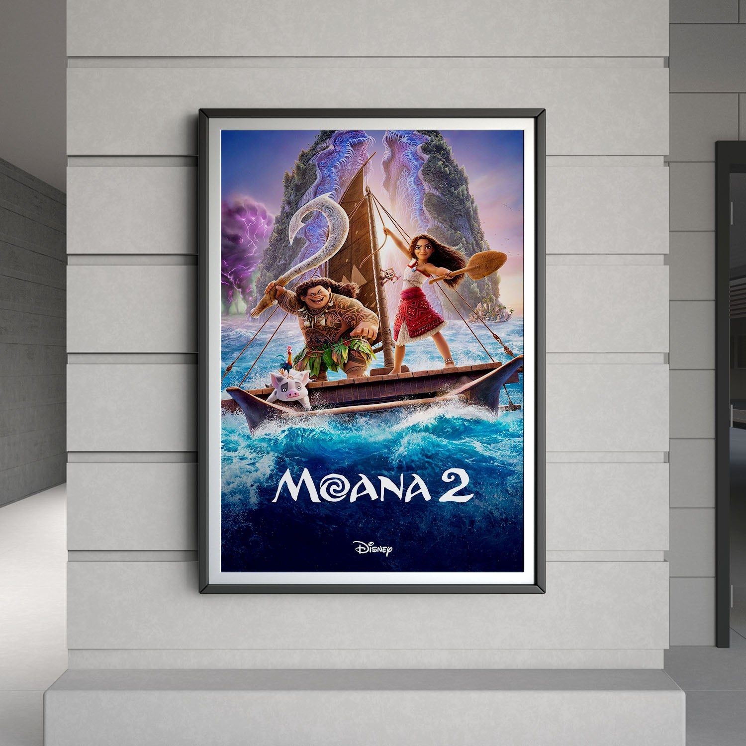 Flex Designs Poster Moana 2 8 x 10" Home Goods - Movie 2024 Movie Poster