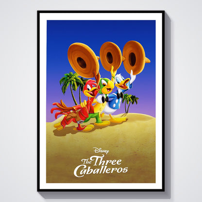 Flex Designs Poster The Three Caballeros Classic 8 x 10" Home Goods - Movie 1944 Movie Poster