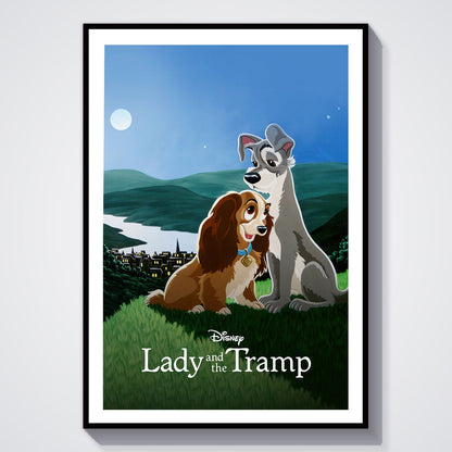 Flex Designs Poster Lady and the Tramp Classic 8 x 10" Home Goods - Movie 1955 Movie Poster
