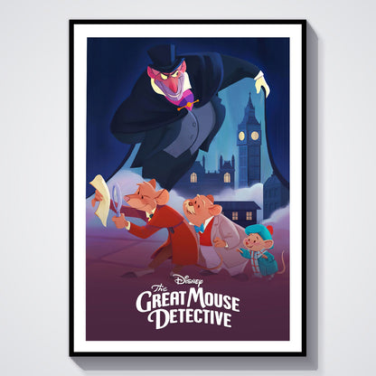 Flex Designs Poster The Great Mouse Detective Classic 8 x 10" Home Goods - Movie 1986 Movie Poster