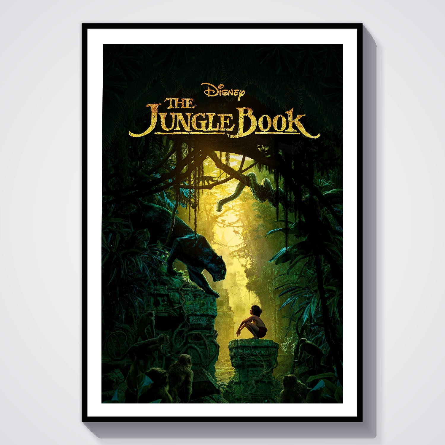 Flex Designs Poster The Jungle Book Live Action 8 x 10" Home Goods - Movie 2016 Movie Poster