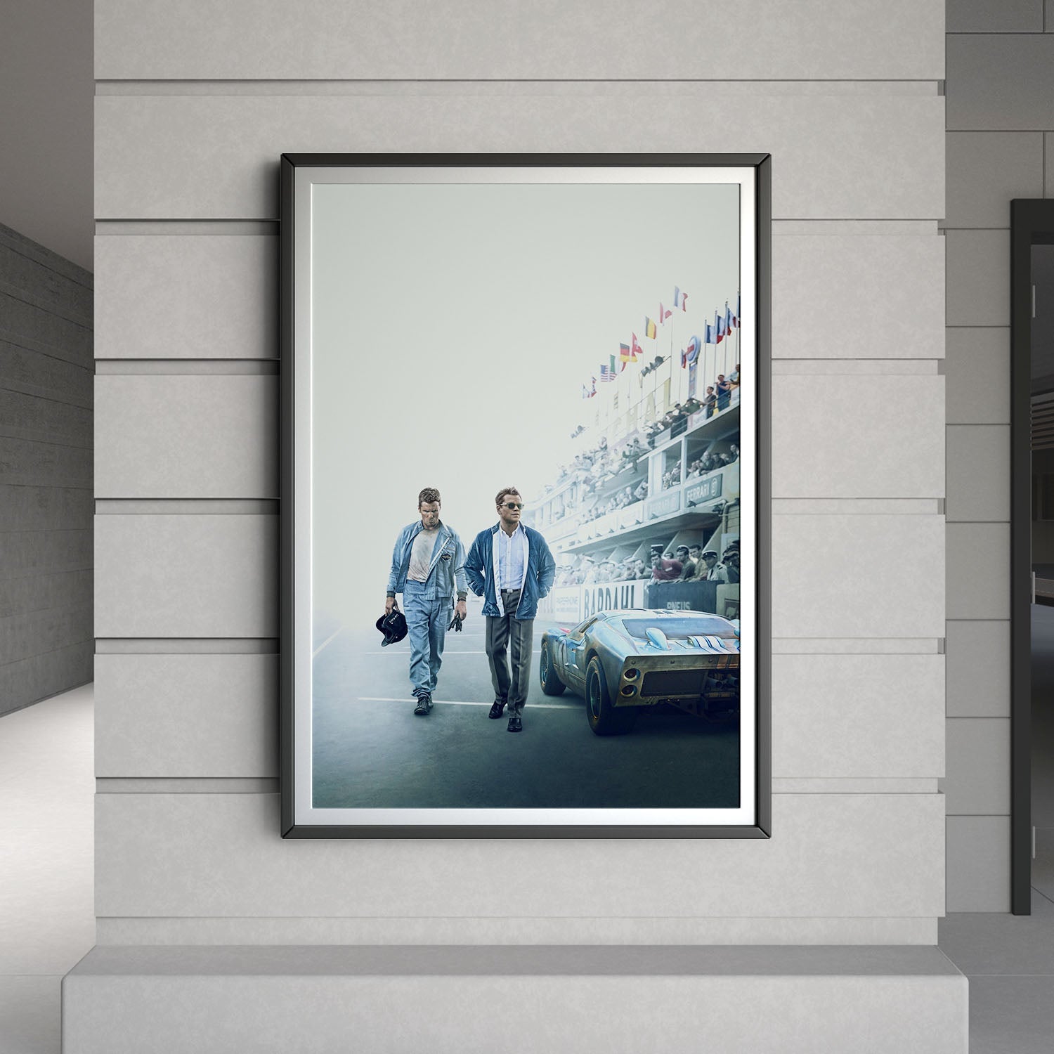 Flex Designs Poster Ford v Ferrari Key Art 8 x 10" Home Goods - Movie 2019 Movie Poster